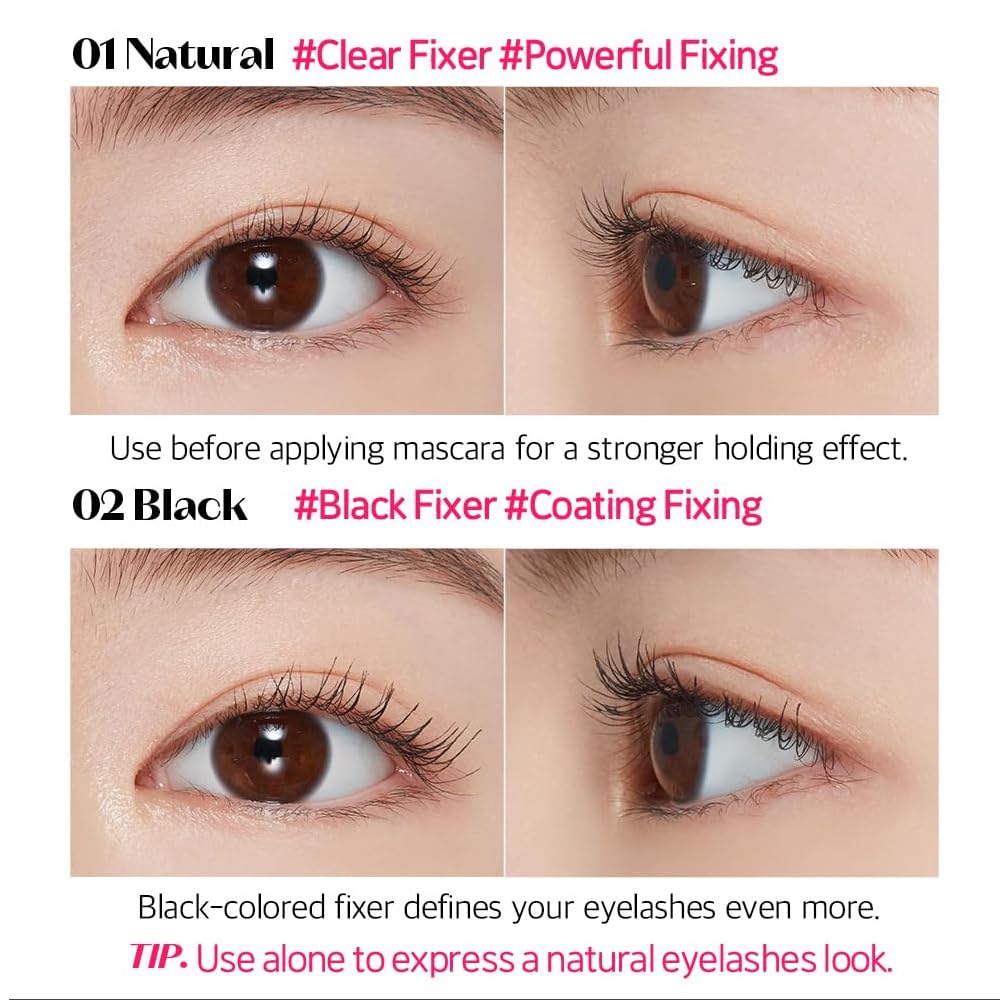 ETUDE clear wax texture on fingertip highlighting lightweight non-sticky finish