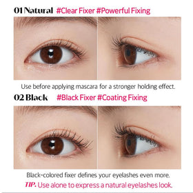 ETUDE clear wax texture on fingertip highlighting lightweight non-sticky finish