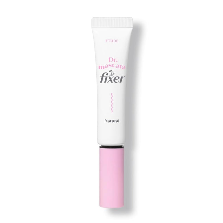 ETUDE front bottle view showing compact transparent lash fixer and neat packaging