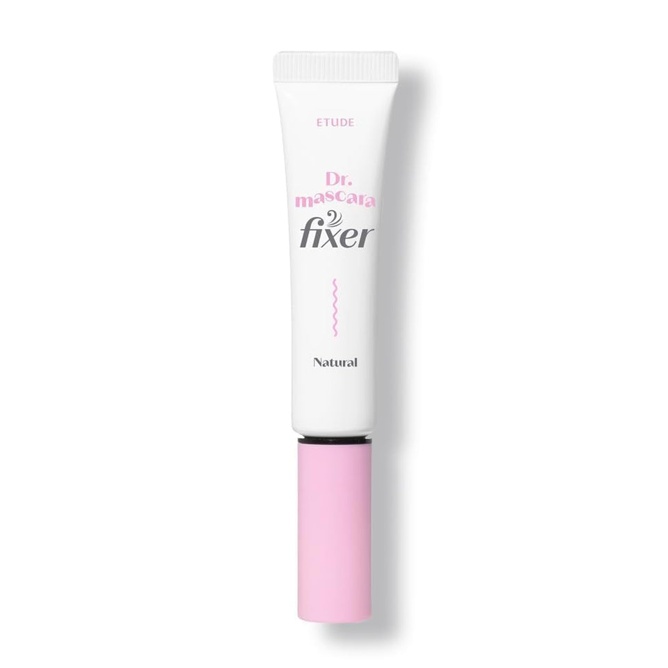 ETUDE front bottle view showing compact transparent lash fixer and neat packaging