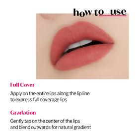 ETUDE hand swatch showing blendability and wearable rose tone benefit