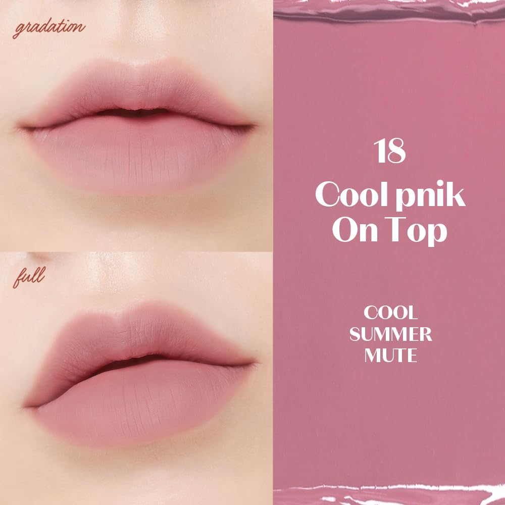 ETUDE swatch of Cool Pink on skin showing high pigmentation and smooth coverage