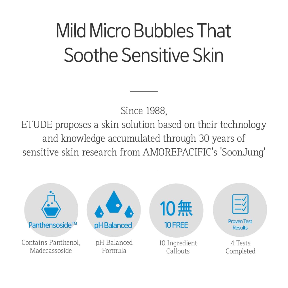 ETUDE whipped foam texture closeup illustrating soft bubbles and moisturizing feel