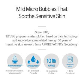 ETUDE whipped foam texture closeup illustrating soft bubbles and moisturizing feel