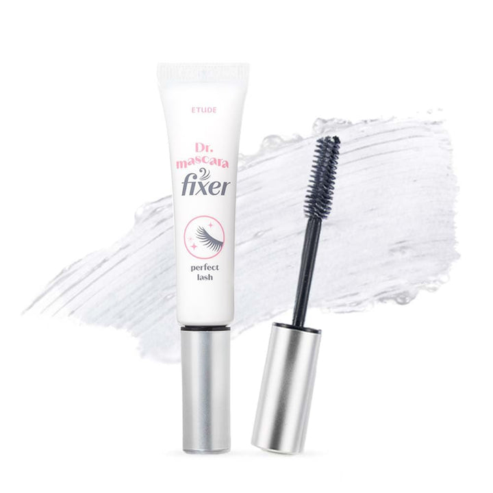 ETUDE front packaging showing clear mascara fixer and product benefit