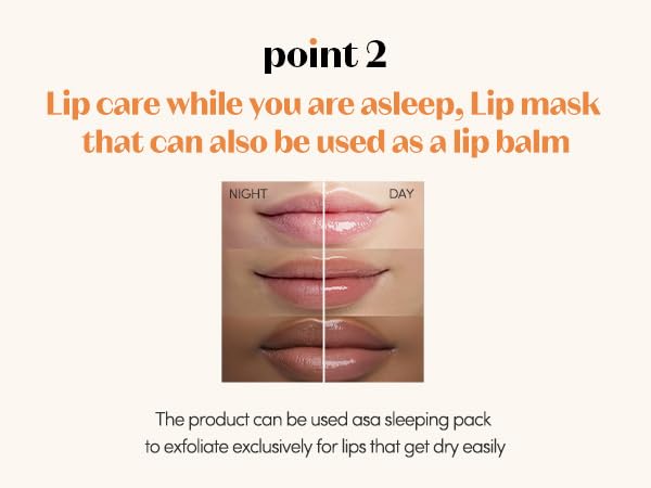 ETUDE applying lip mask to lips demonstrating instant smoothing effect