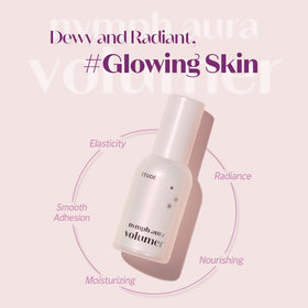 ETUDE cream texture swipe of Nymph Aura Volumer highlighting hydrating finish