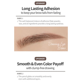 ETUDE pencil texture gliding on skin illustrating smooth application and even coverage