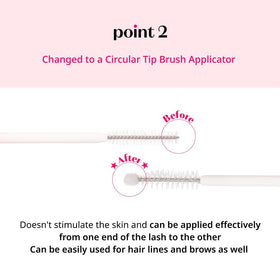ETUDE applying serum to lash line demonstrates easy precise coverage benefit