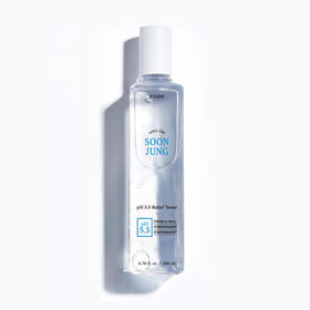 ETUDE SoonJung bottle on bathroom shelf in lifestyle setting, calming routine