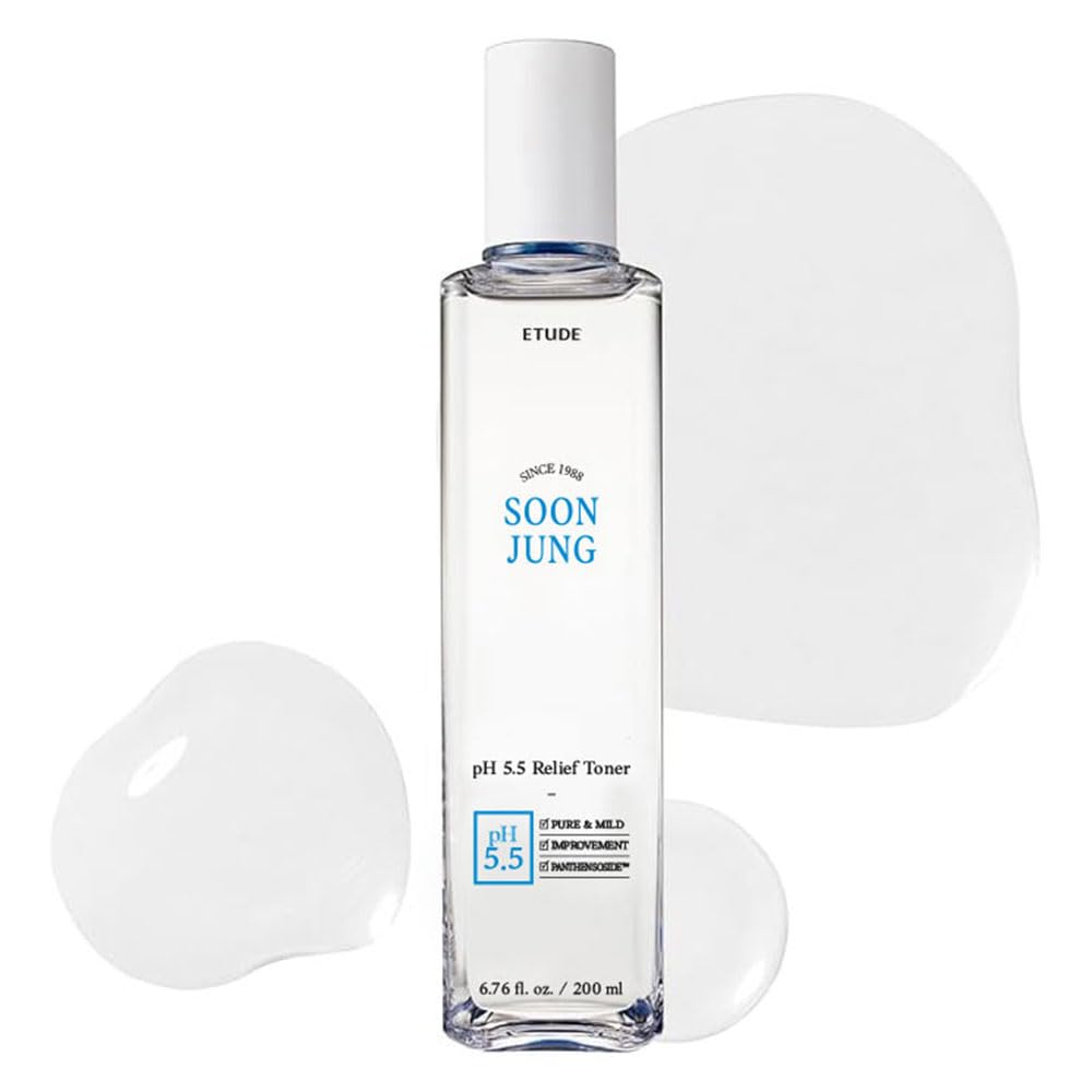ETUDE SoonJung front bottle showing minimalist label and calming design