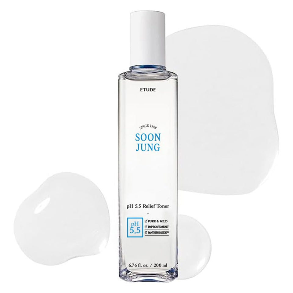 ETUDE SoonJung front bottle showing minimalist label and calming design