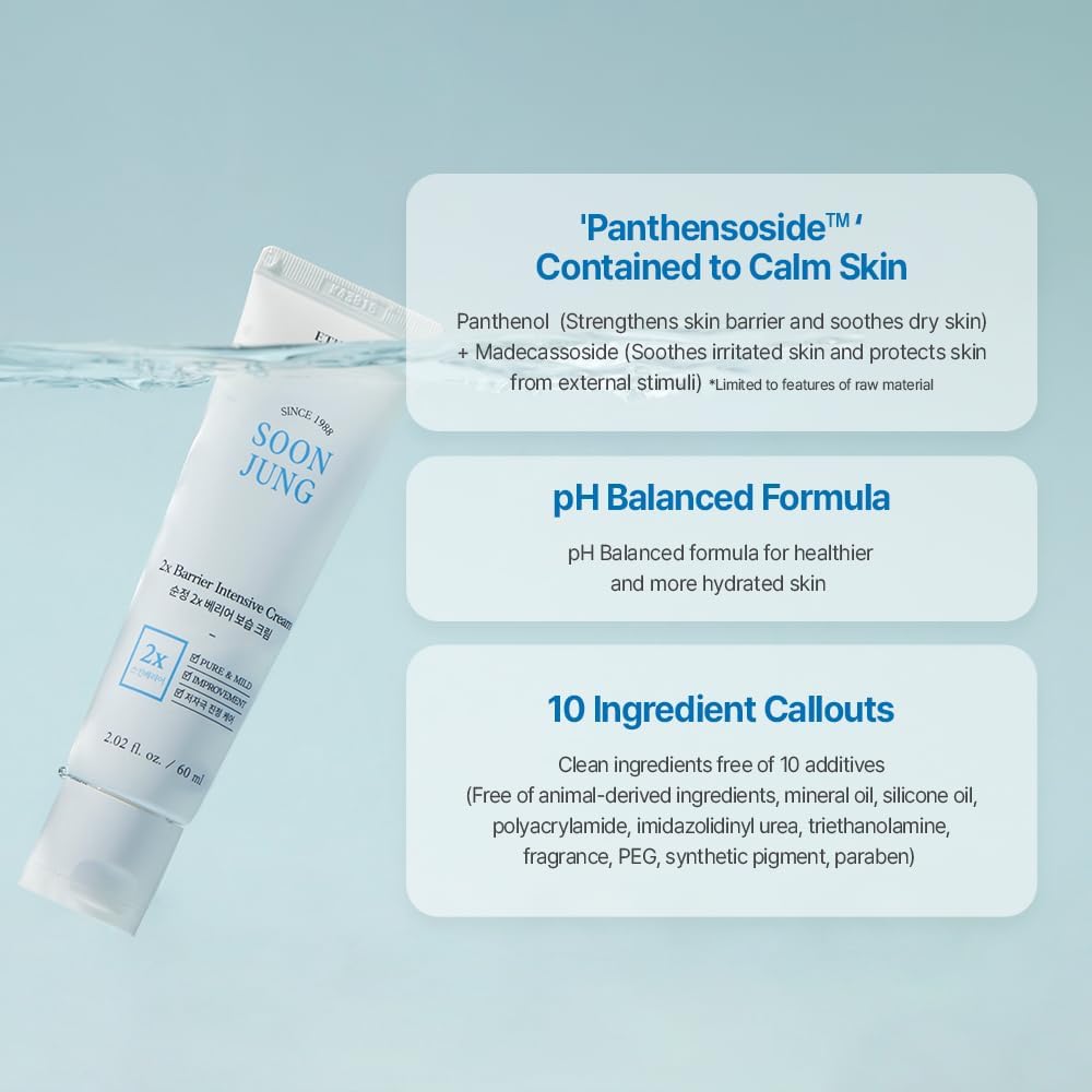 ETUDE label listing madecassoside and panthenol ingredients for soothing benefit