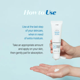 ETUDE minimalist flatlay with jar emphasizing gentle, hypoallergenic formula
