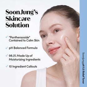 ETUDE label closeup highlighting panthenol and madecassoside soothing benefits