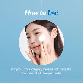 ETUDE foam being dispensed onto palm showing easy application