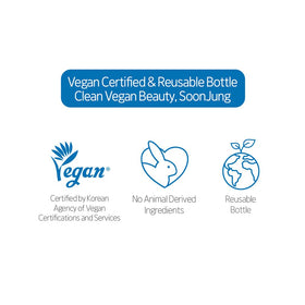 ETUDE SoonJung applied by woman, soothing skin and adding instant hydration
