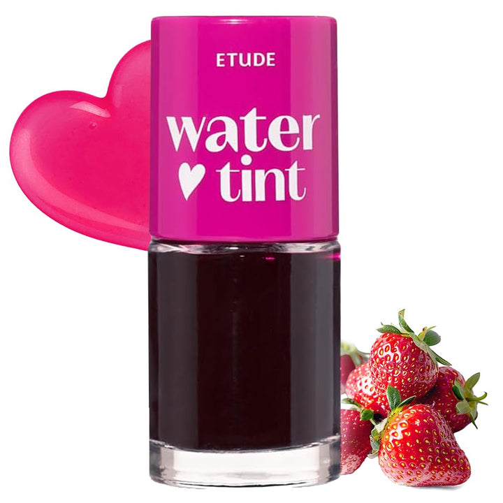 ETUDE front view of Strawberry Ade tint shows compact product and bright color