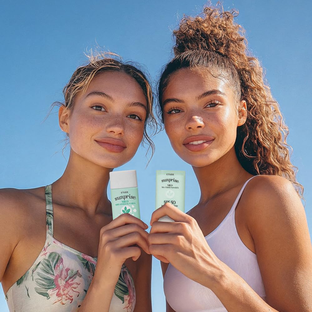ETUDE sunstick placed in lifestyle scene for outdoor event essentials