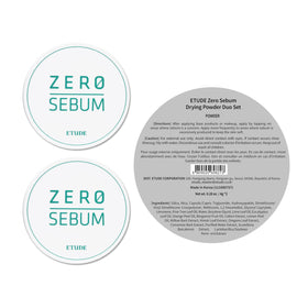 ETUDE model applying Zero Sebum powder to T-zone for lightweight shine control and soft skin