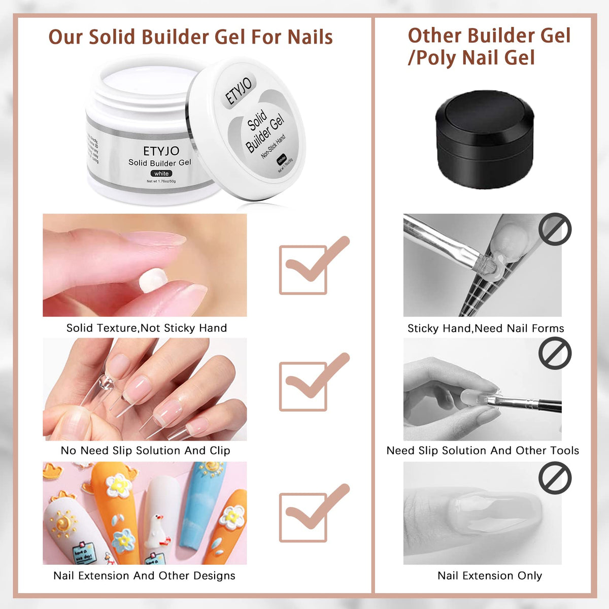 etyjo hand holding jar to show scale and 50g volume for salon efficiency
