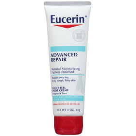 Eucerin tube front view showing label and compact 3 oz size for targeted hydration