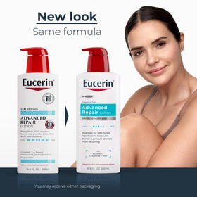 Eucerin lotion texture on hand demonstrating fast absorption and hydration