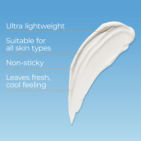 close-up of Eucerin after sun lotion texture showing lightweight, non-greasy finish