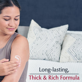 Eucerin applied to forearm demonstrating fast skin absorption benefit