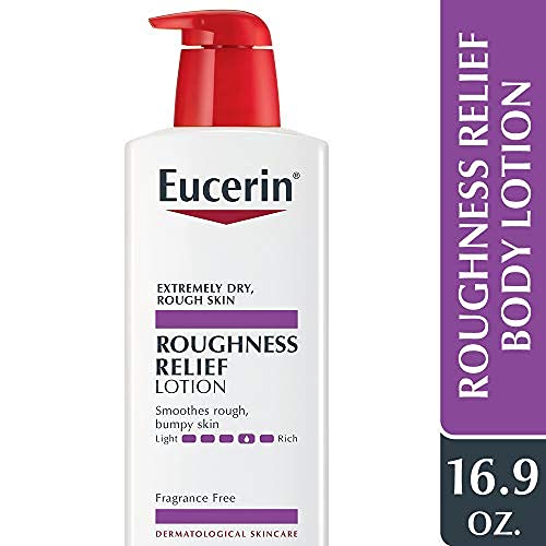 Eucerin being smoothed onto forearm to relieve rough skin