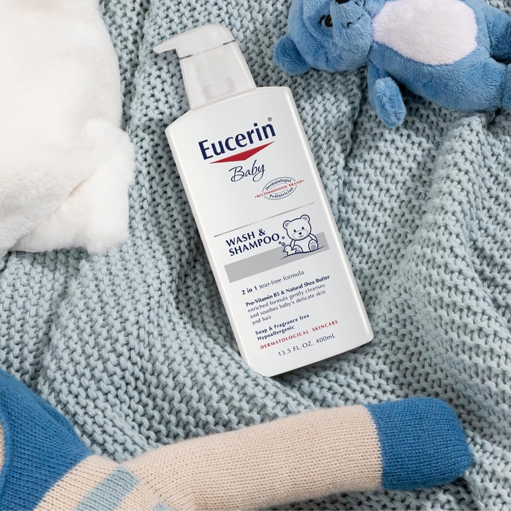 Eucerin baby closeup texture with shea butter highlighting gentle nourishment