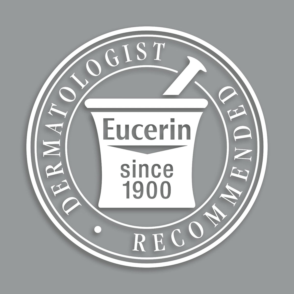 Eucerin bottle in bathroom setting showing everyday routine benefit
