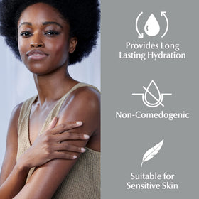 Eucerin before and after on dry skin showing visible smoothing benefit