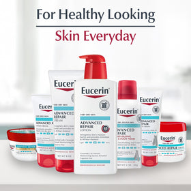 Eucerin cleanser used in shower demonstrating gentle clean