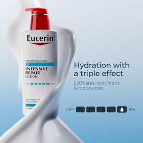 Eucerin cream texture on hand demonstrating rich absorbent moisture