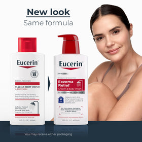 Eucerin pump close-up highlighting easy dispensing and control