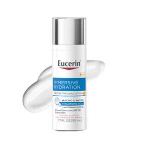 Eucerin front bottle showing product and size for daily hydration