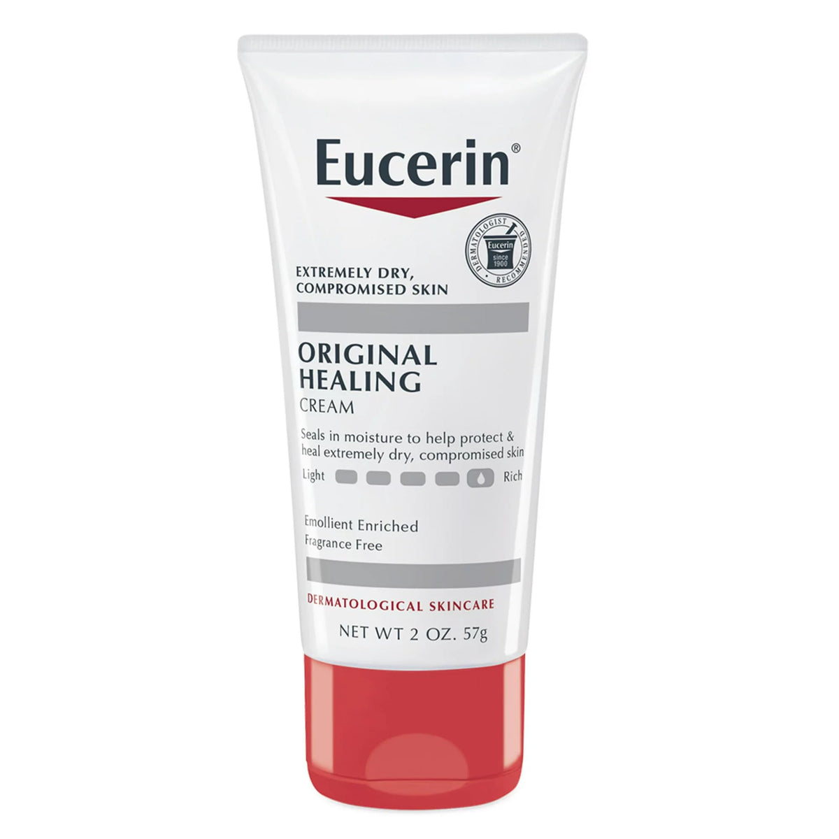 Eucerin front packaging 2 oz tube showing brand and utility