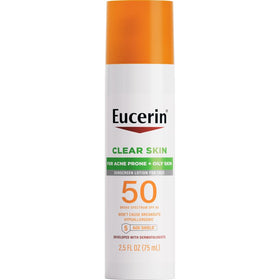 Eucerin front packaging showing SPF 50 and matte finish benefits