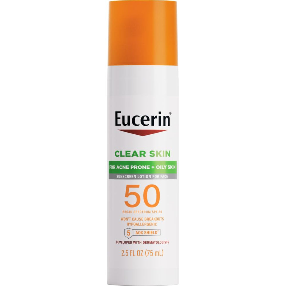 Eucerin front packaging showing SPF 50 and matte finish benefits