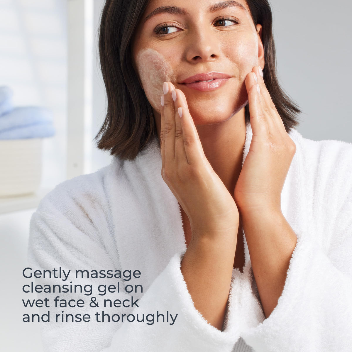 Packaging label detail with Eucerin branding and ingredient lists for transparency