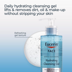 Close-up of gel texture showing lightweight hydrating formula benefits