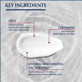 Applying Eucerin hand cream to hands demonstrating soothing, instant relief