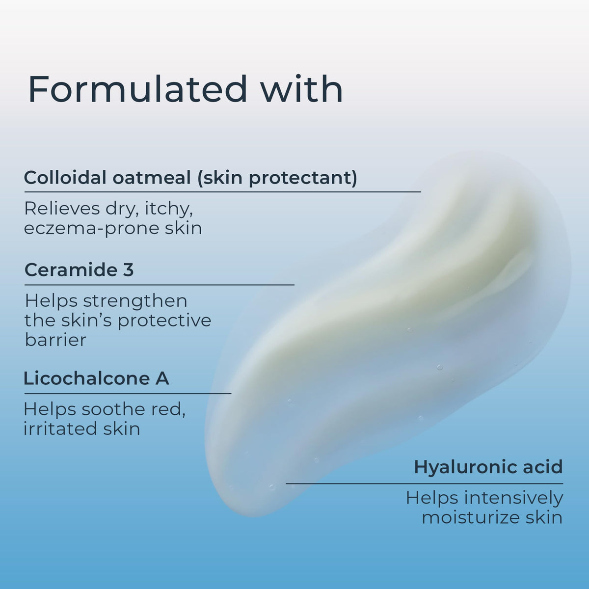 Eucerin hydrogel applied to face during morning routine for soothing benefit