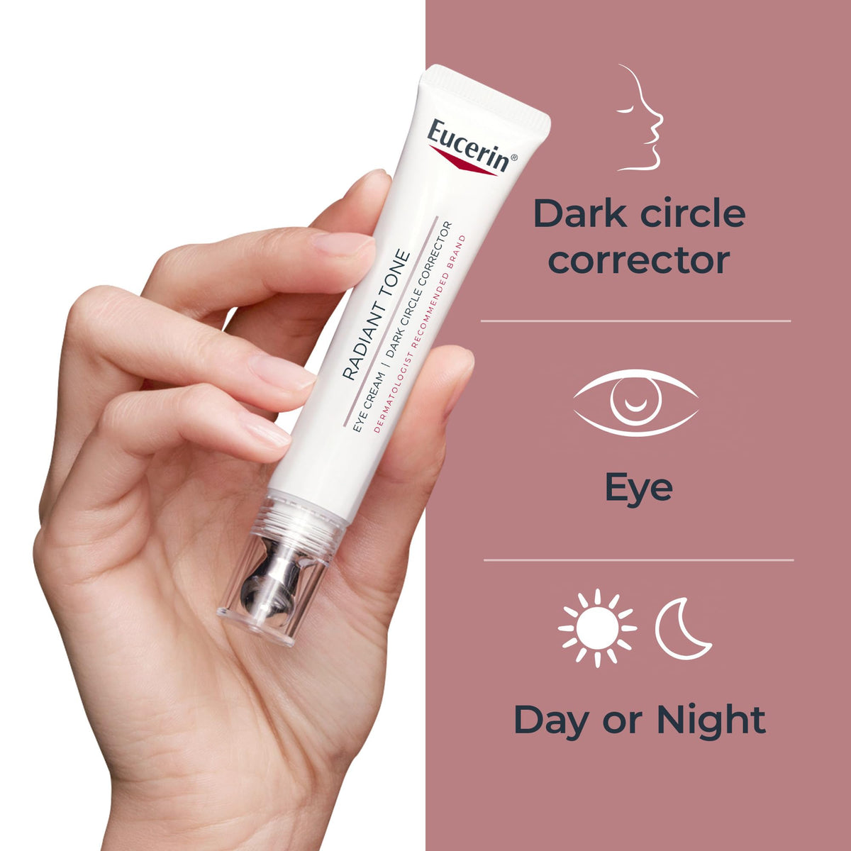 eucerin ingredient label with Thiamidol and hyaluronic acid benefits