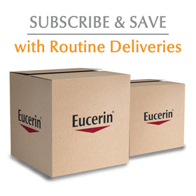 Lifestyle beach scene with Eucerin products highlighting outdoor protection