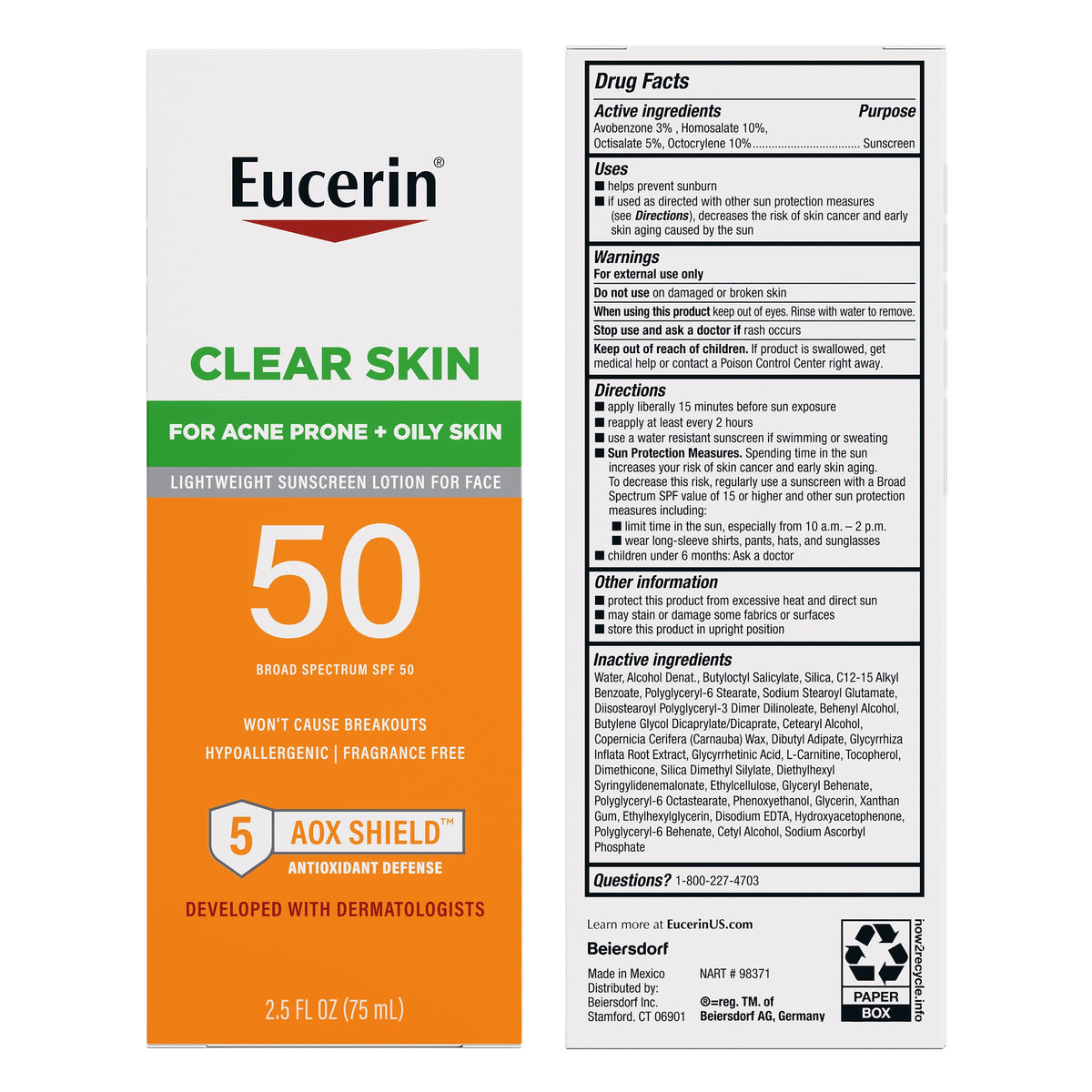 Eucerin bottle in outdoor setting for everyday sun protection
