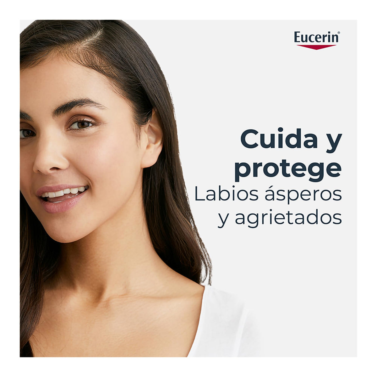 Eucerin two sticks stacked conveying everyday lip care convenience