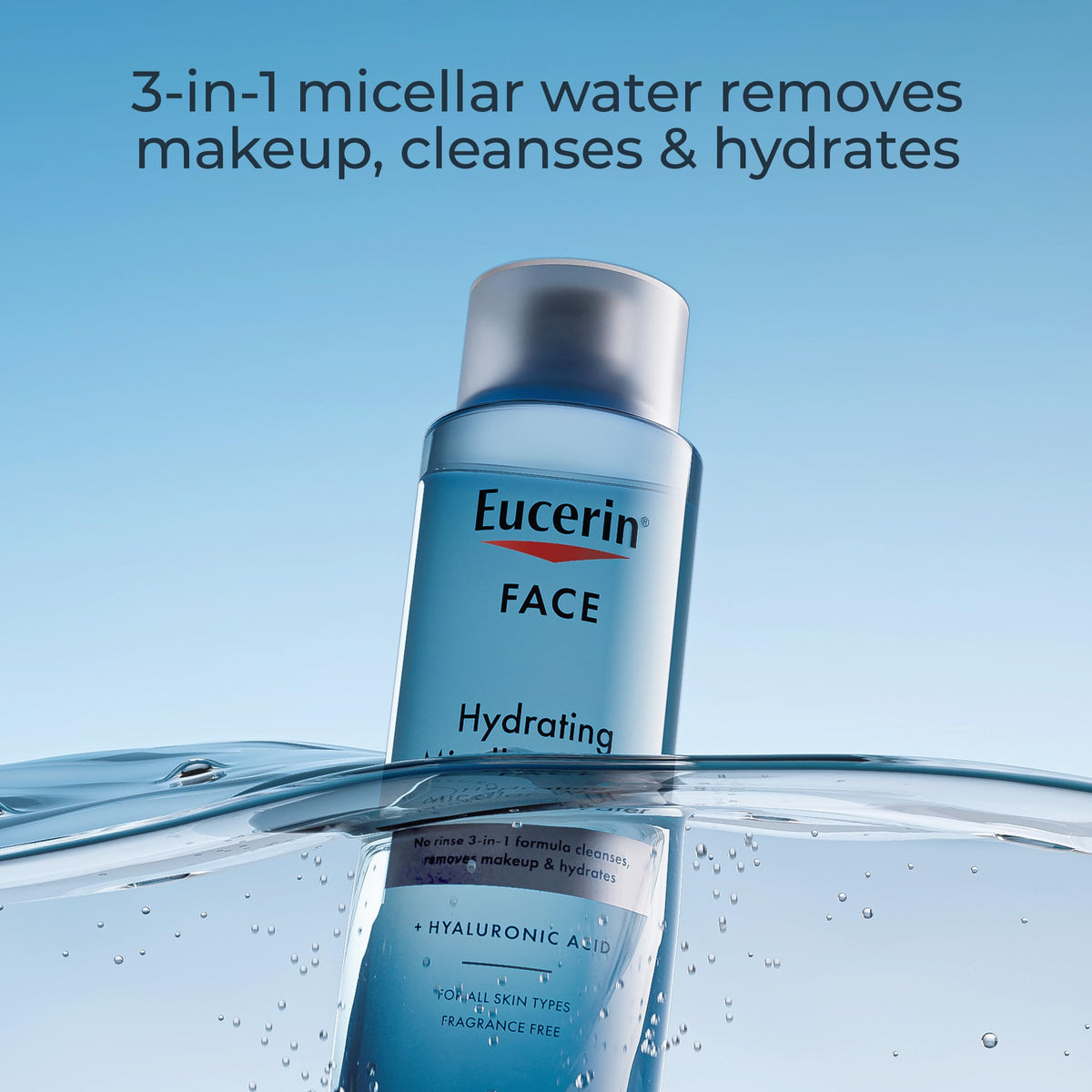 Eucerin bottle cap and dispenser demonstrating easy controlled product release