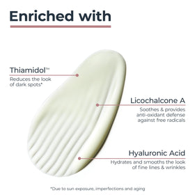 Eucerin radiant tone next to hand for size comparison and travel-friendly benefit